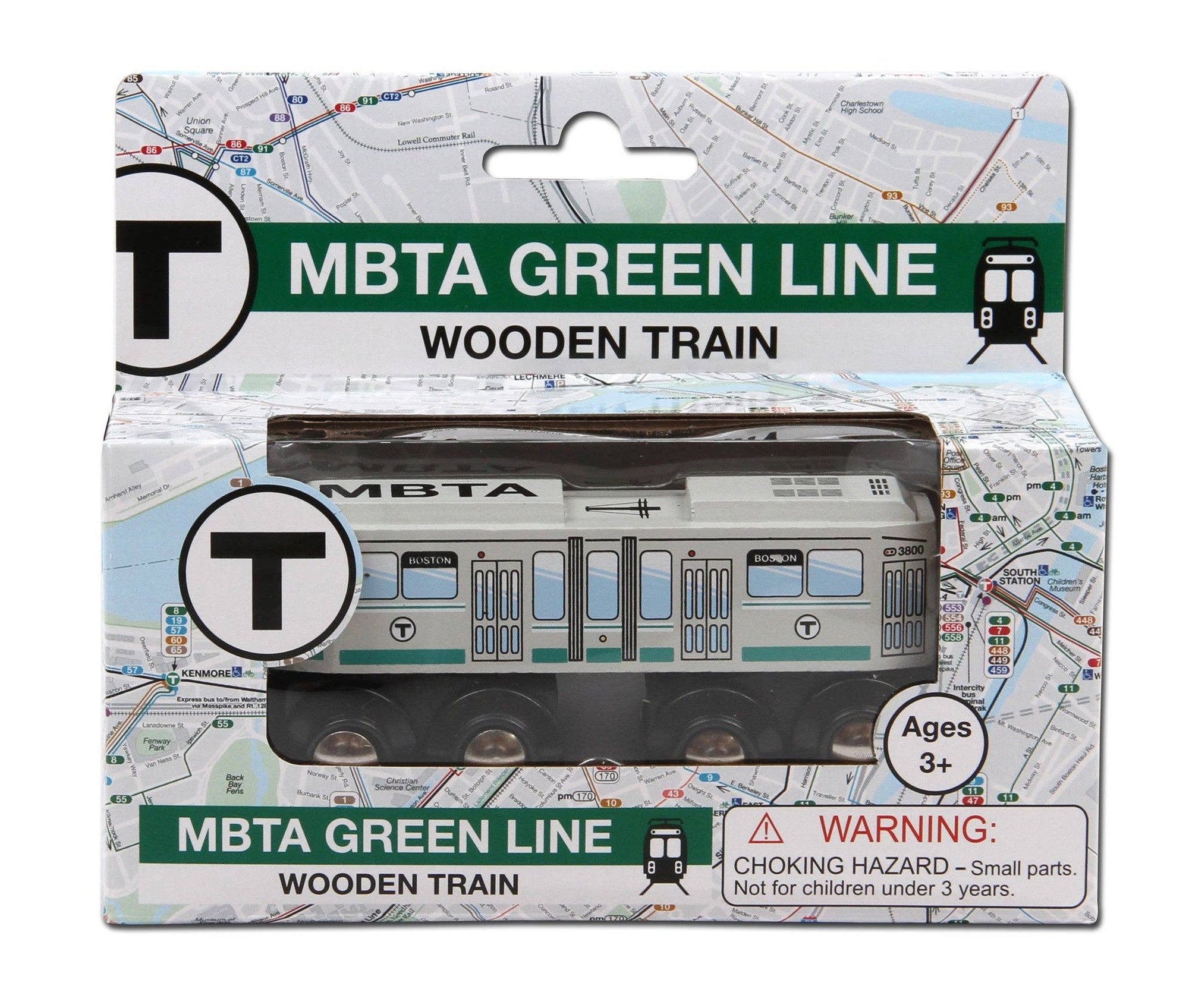 Boston MBTA Green Line Wooden Toy Train