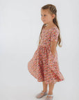 Short Sleeve Twirl Dress in Posy Pop: Posy Pop