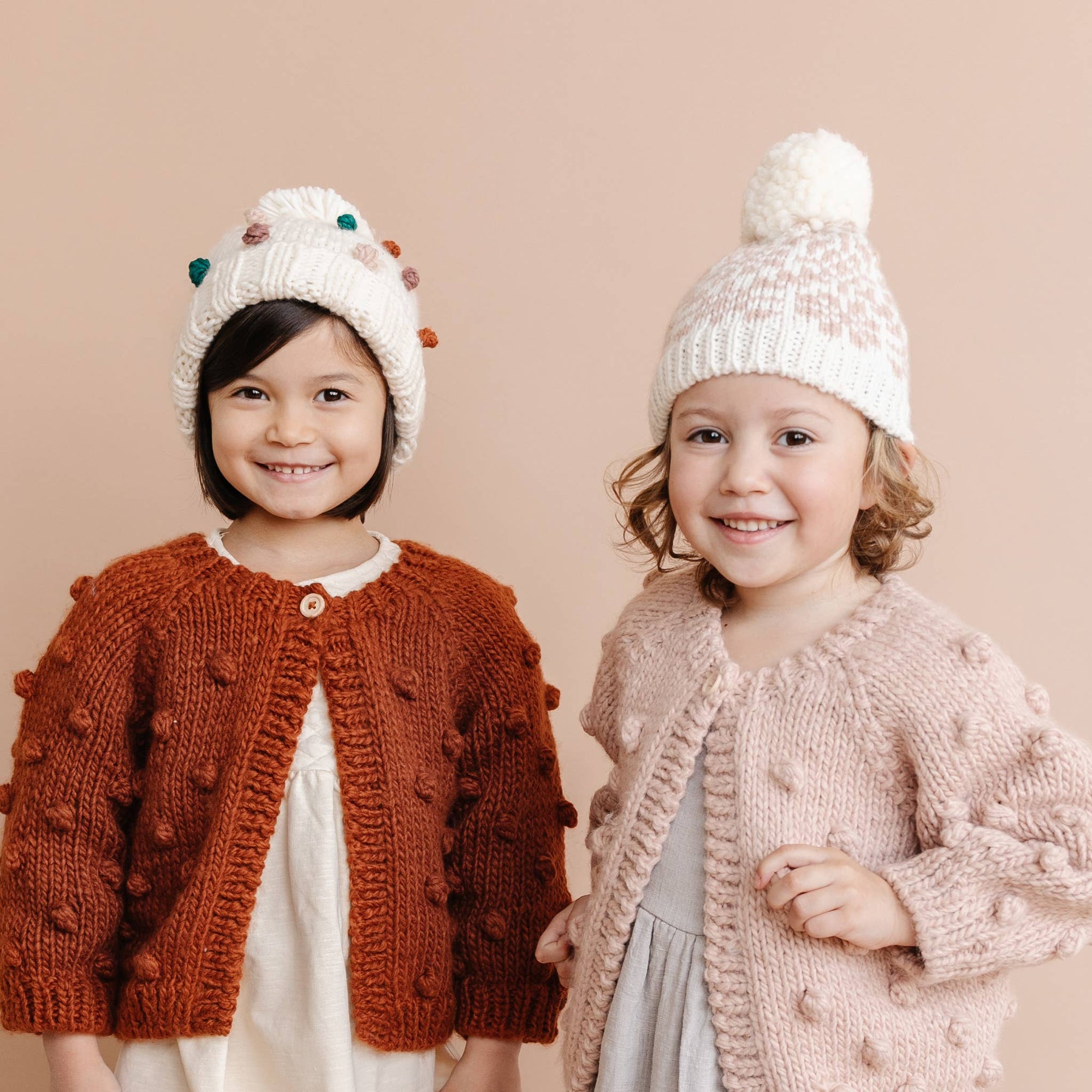 Popcorn Cardigan, Blush | Baby &amp; Kids Valentine&#39;s Sweater: 6-12 mths