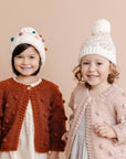 Popcorn Cardigan, Blush | Baby & Kids Valentine's Sweater: 6-12 mths