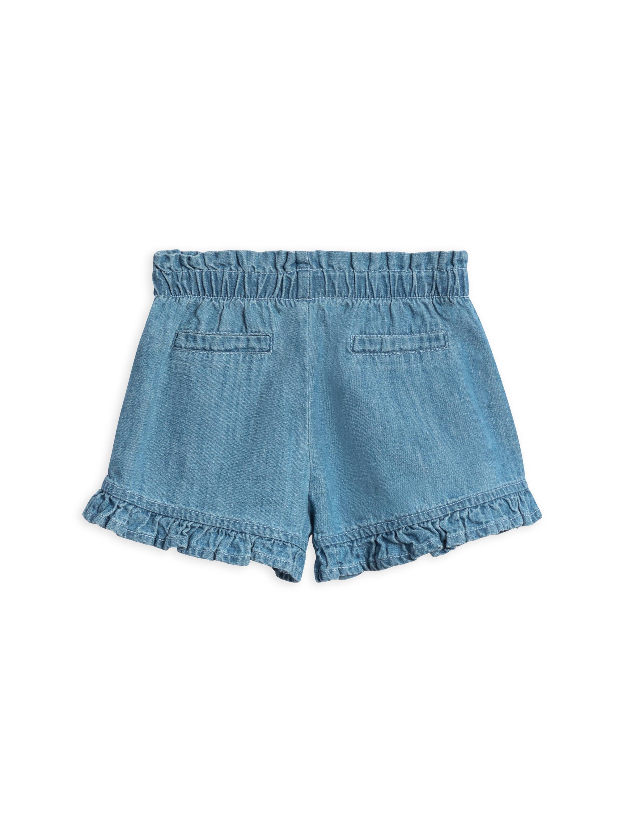 Organic Baby &amp; Kids Callie Chambray Ruffle Waist Shorts
