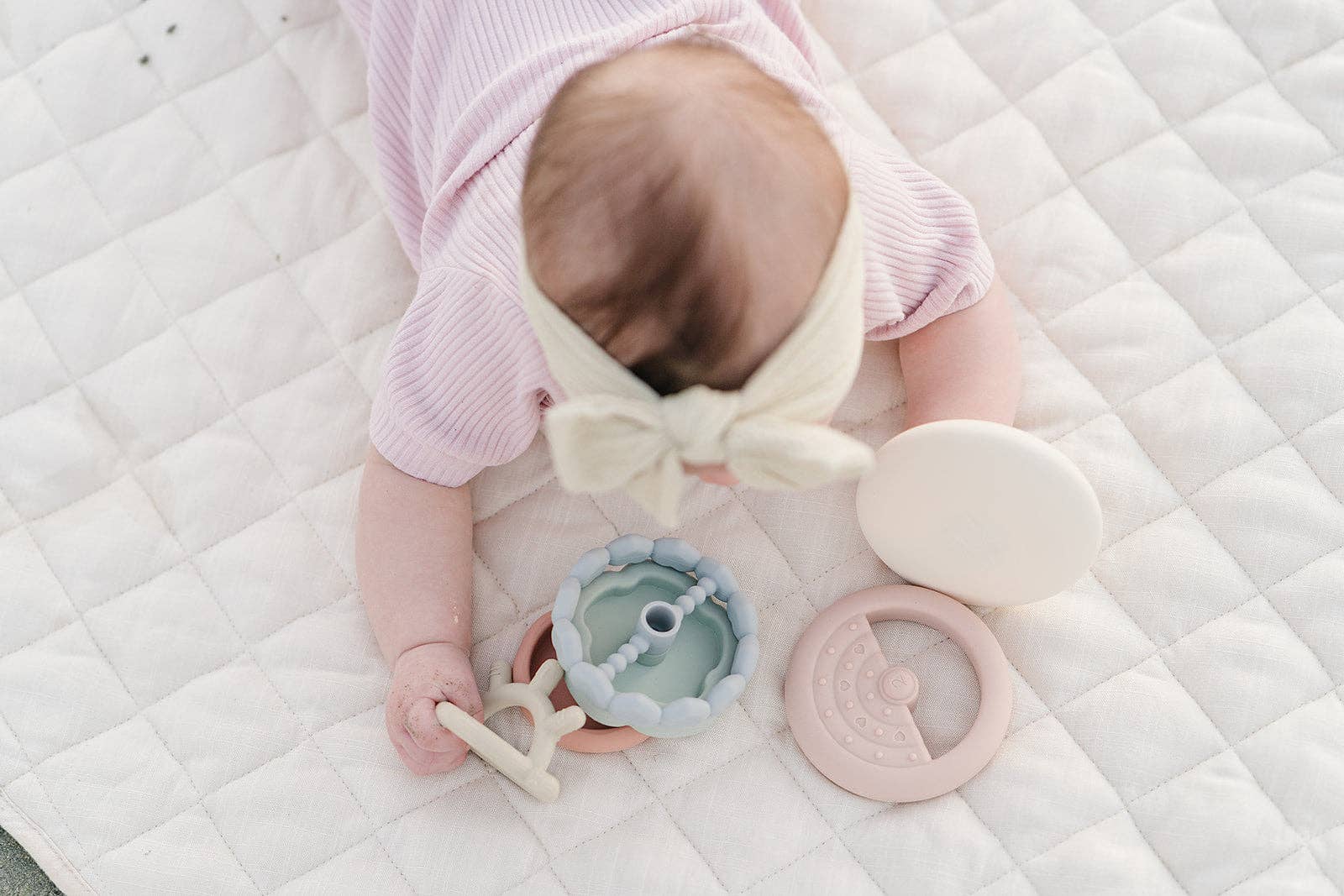 Classic Silicone Stacking Teething Ring Toy 