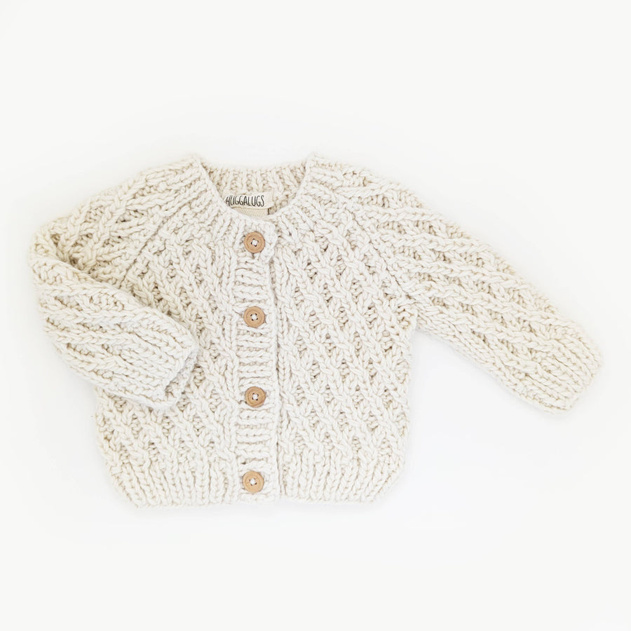 Fisherman Knit Cardigan Sweater