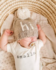 Hi. Pebble Brown Hand Knit Beanie Hat Baby & Kids