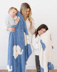DOUBLE-LAYER BAMBONI® RECEIVING BLANKETS: Elephant Double Layer