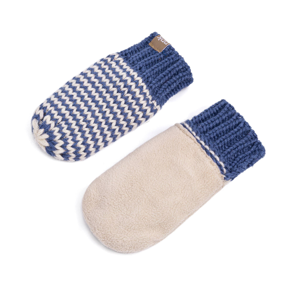 Baby/ Toddler Kids Thumbless Winter Mittens, Stripe Pattern
