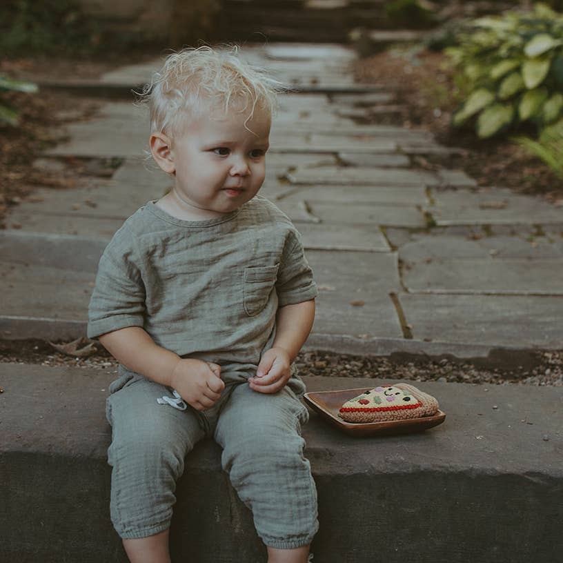 Pizza Slice Pretend Play Food Rattle