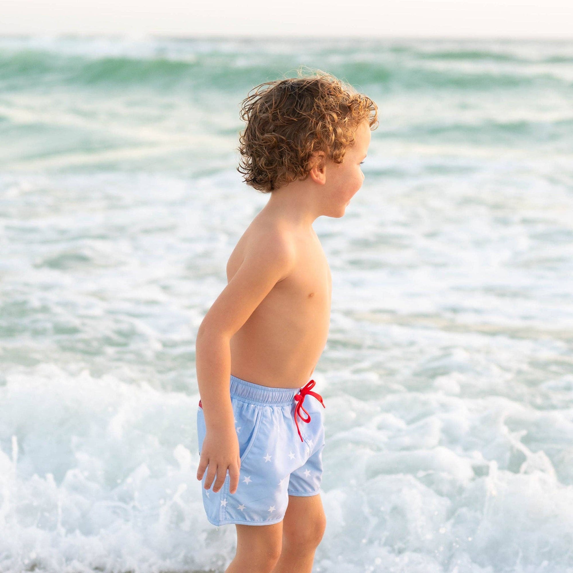 Boys Star Print Boardies Swim Shorts