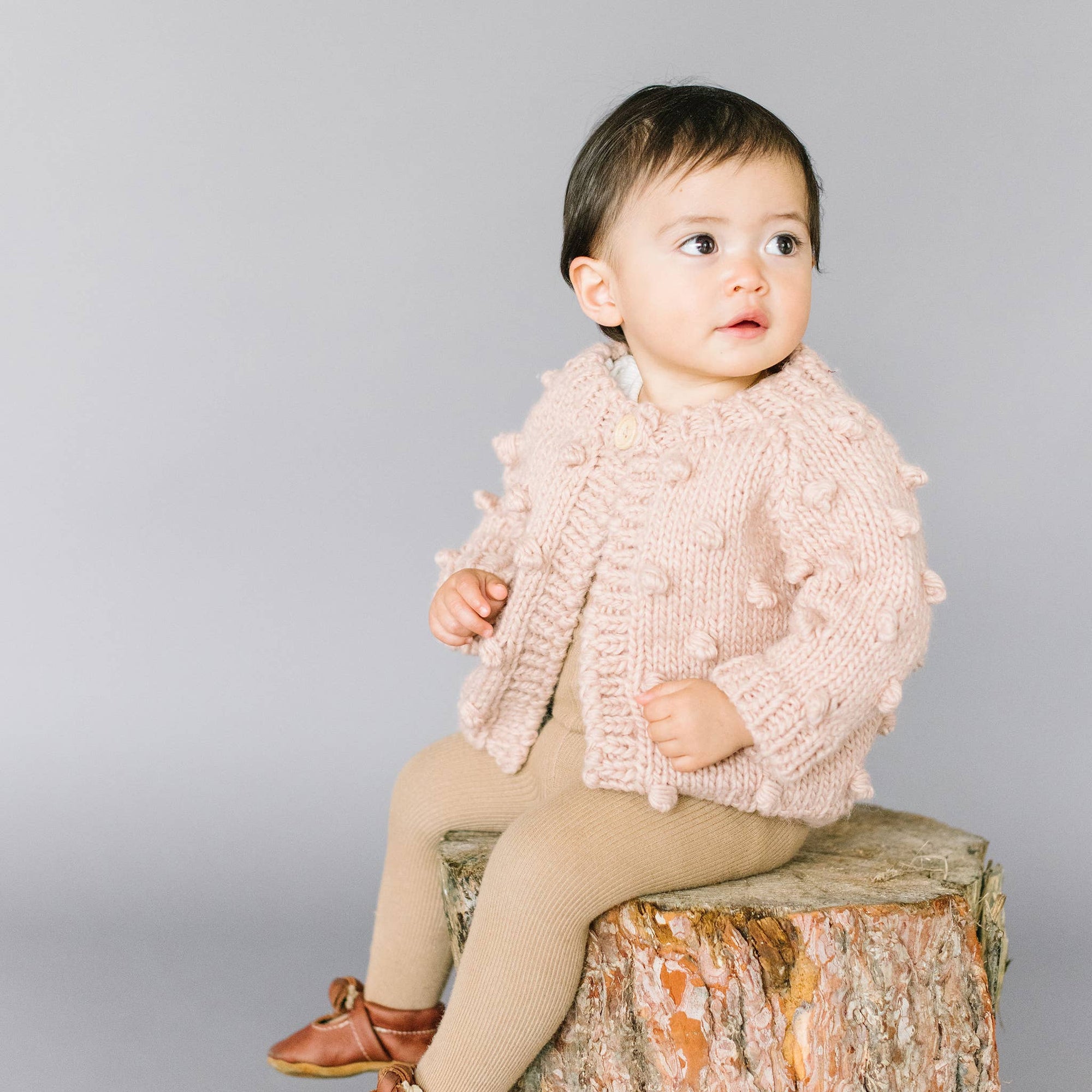Popcorn Cardigan, Blush | Baby &amp; Kids Valentine&#39;s Sweater: 6-12 mths