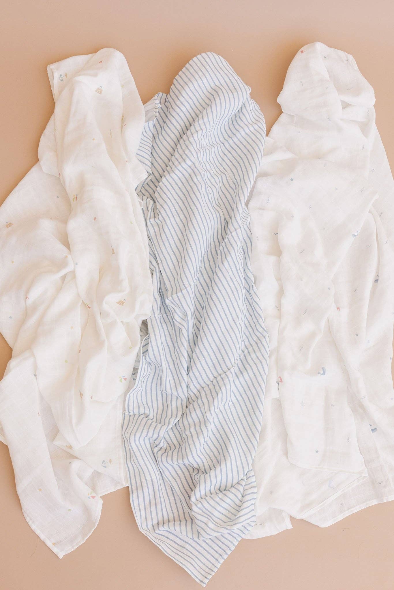 Muslin Swaddle Nautical Ocean Baby Organic Whale Crab Gift: Blue