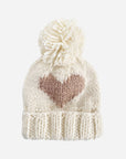 Blush Heart Winter Beanie Hat