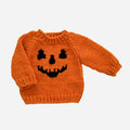 Jack-o-lantern Pumpkin Hand-Knit Sweater