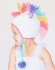 Unicorn Pastel Earflap Beanie Hat Baby & Kids