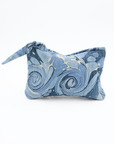 Hand-Marbled Pouches in Ocean Wave, Set of 2
