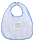 Blue Gingham 'Birthday Boy' Bib