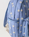 Kids Floral Daisy Backpack Lightweight School Bag: Blue