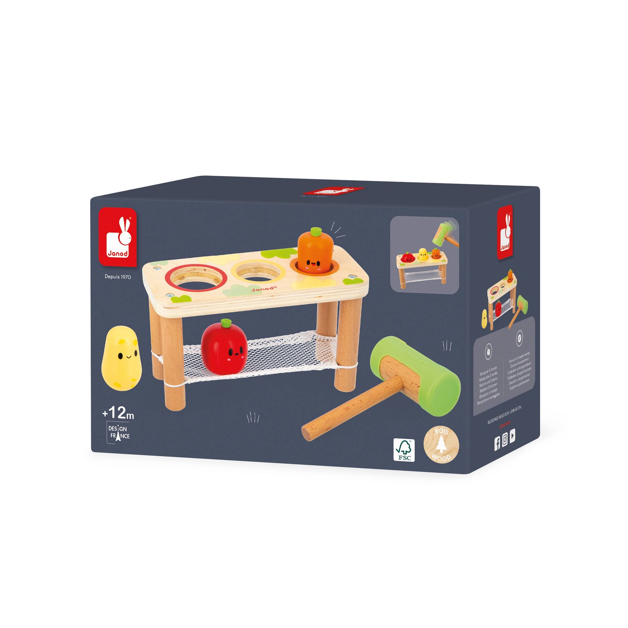 FARM | TAP TAP VEGETABLES | WOODEN TOY | AGES 12 MONTHS+