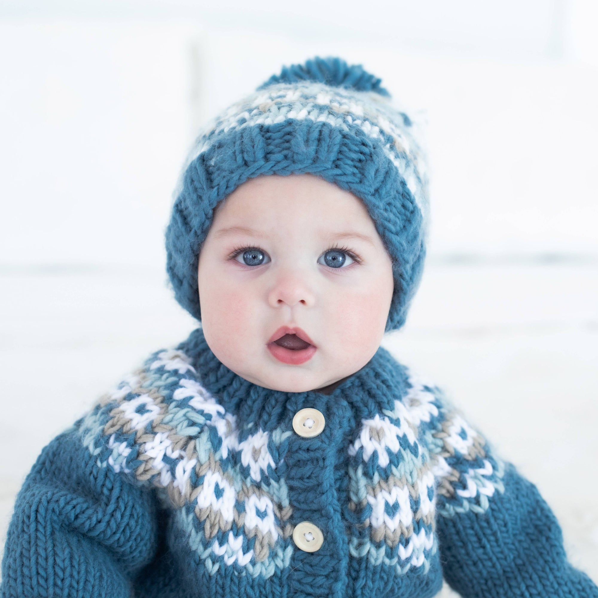 Fairisle Slate Cardigan Sweater for Baby &amp; Toddler