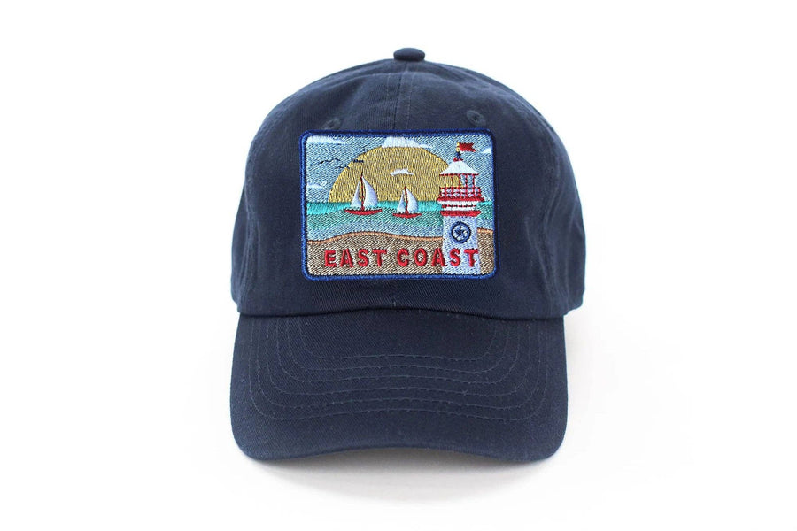 East Coast Postcard Baseball Hat: Navy