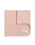 Brushed Back Pointelle Swaddle Blanket: Haran Floral