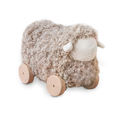 Button Pull-along sheep taupe