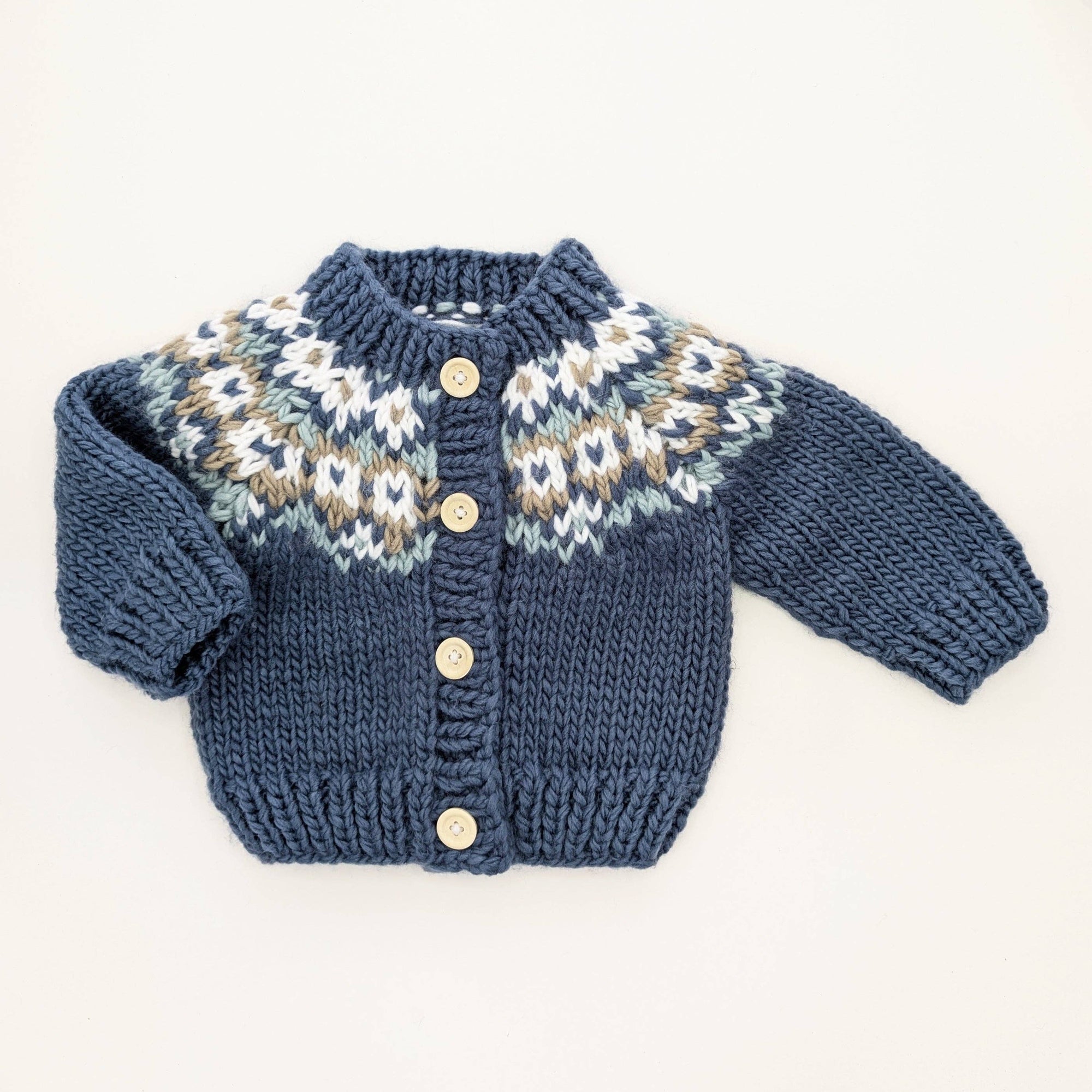 Fairisle Slate Cardigan Sweater for Baby &amp; Toddler