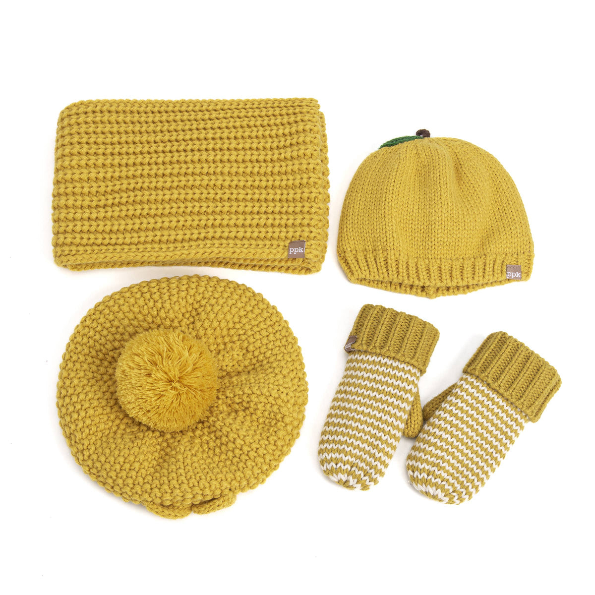 Classic Knit Winter Mittens for Kids