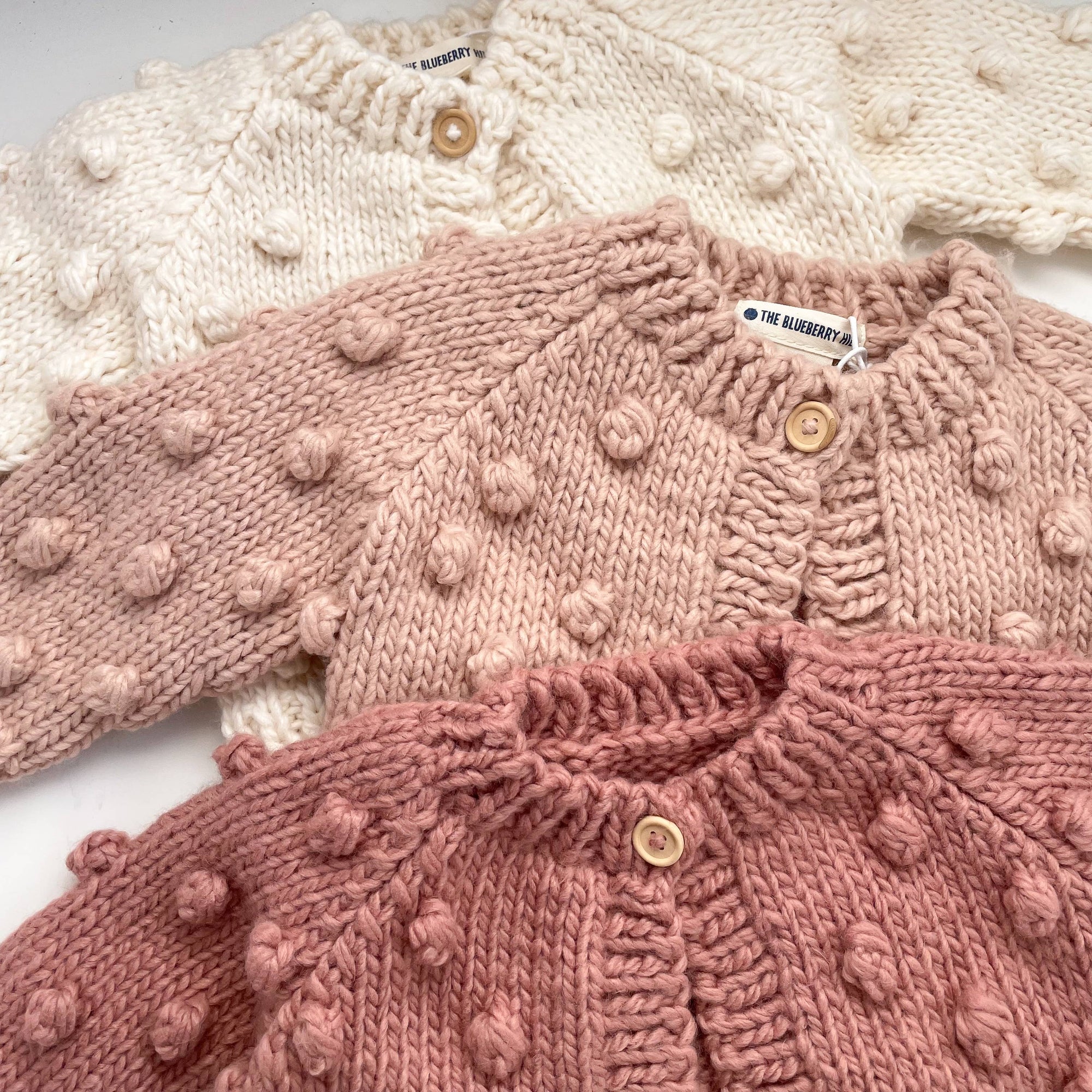 Popcorn Cardigan, Blush | Baby &amp; Kids Valentine&#39;s Sweater: 6-12 mths