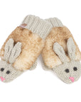 Kids Bunny Rabbit Knit Mittens
