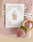Teether Strawberry Pink Crochet Rattle Baby Toy Spring