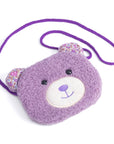 Cute Teddy Bear Purse for Girls from 3 to 10: Purple