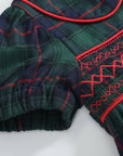 Blue, Green Red Plaid Smocked Collared Dress