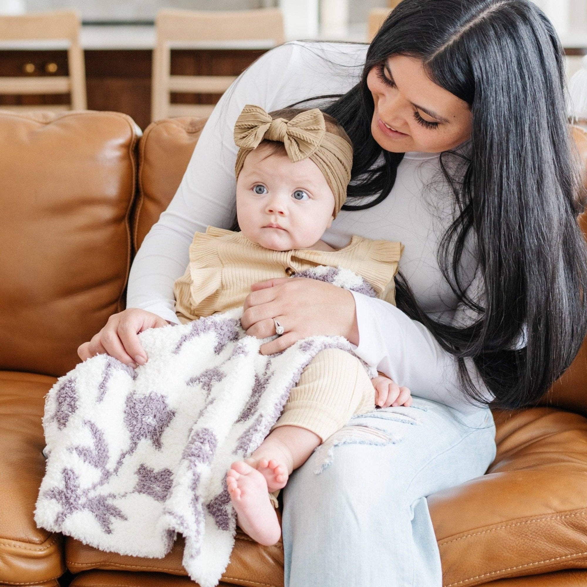 DOUBLE-LAYER BAMBONI® MINI BLANKETS: Elephant Double Layer