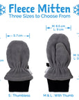 Jan & Jul Dark Grey Fleece Mittens