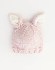 Bunny Ears Blush Baby Beanie Hat