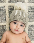 Hi. Pebble Brown Hand Knit Beanie Hat Baby & Kids