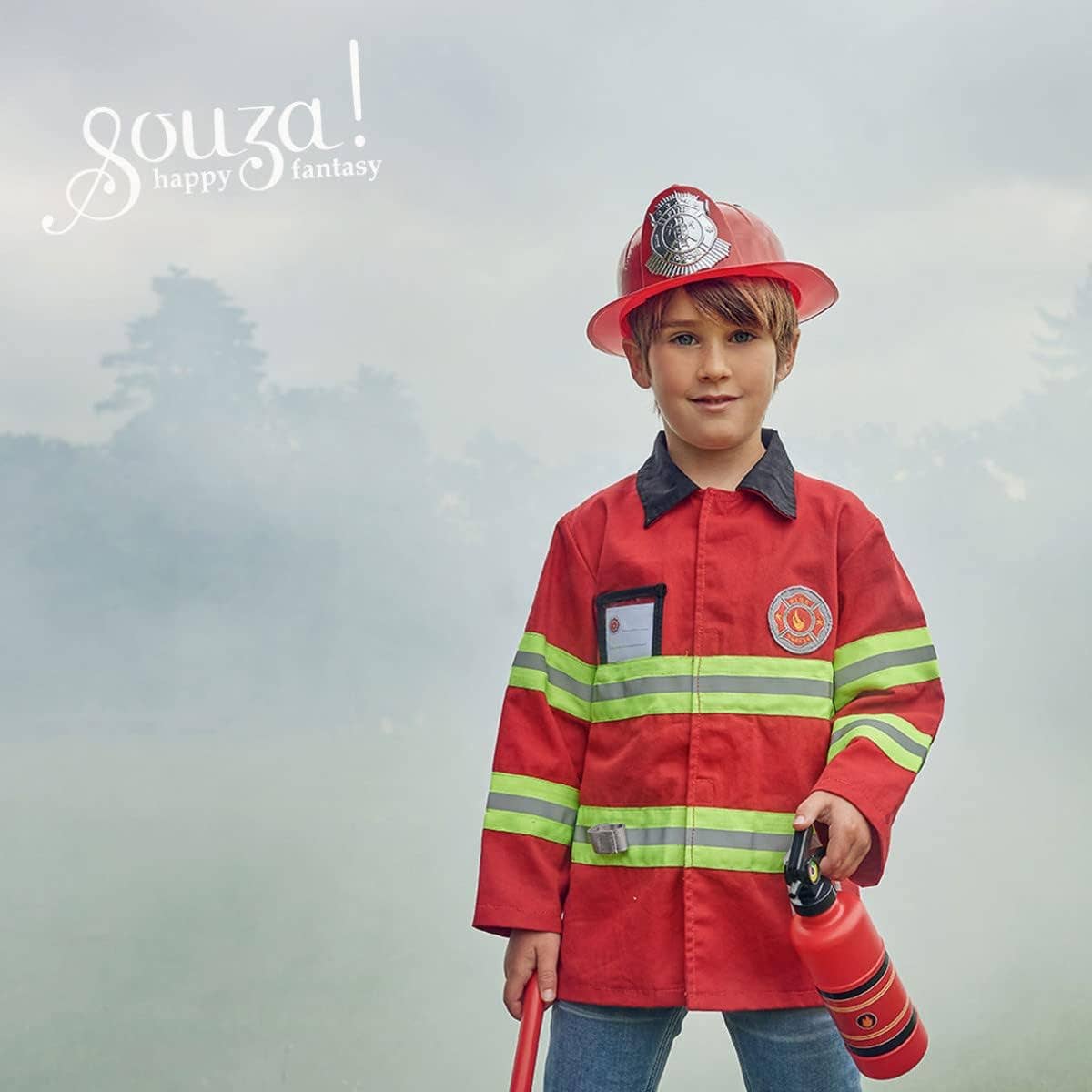 Fireman Costume Set for Children - Role-Play - (sz 4-7 yrs)