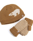 Baby/ Toddler Kids Thumbless Winter Mittens, Stripe Pattern