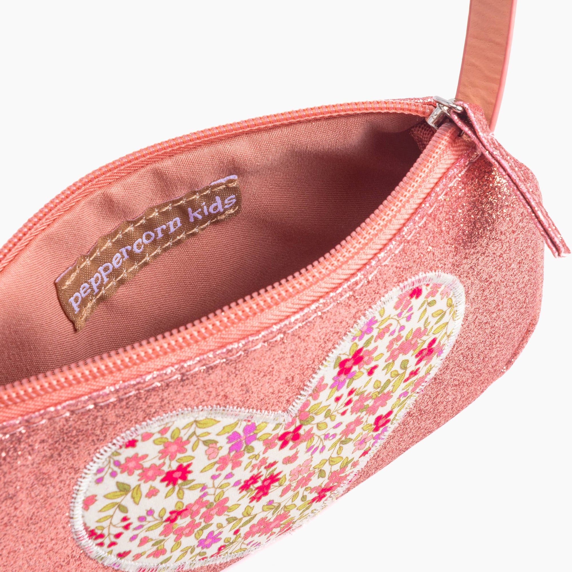 Little Girls Glitter Sparkle Purse with Heart : Vintage Rose