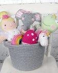 Rainbow Bamboo Crochet Rattle - 2 Colors!: Pastel / 6" Rattle
