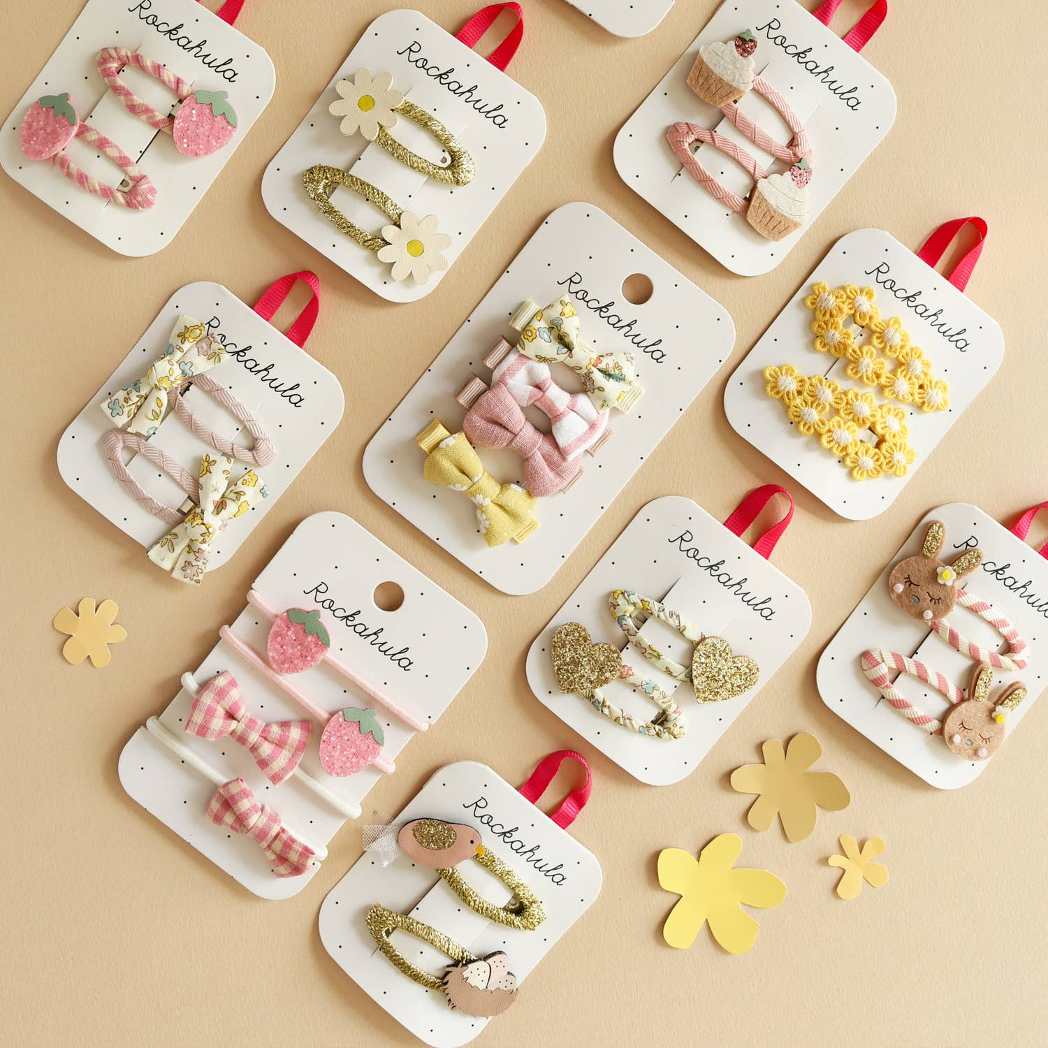 Stripy Bunny Clips