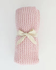 Blush Garter Stitch Knit Blanket Baby