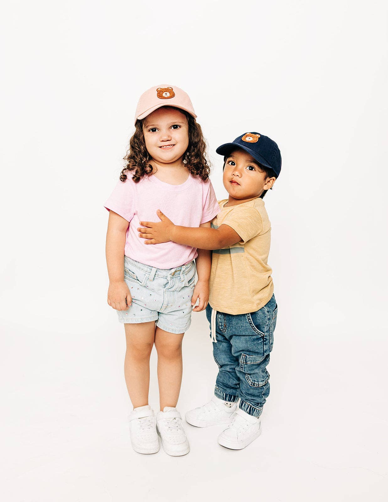 Teddy Bear Patch Baseball hat: Denim / Toddler (1Y-4Y)
