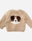 Dog Pullover 3D Sweater Baby Kid Fall Winter School: Latte / XS 6-12m