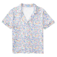 Joy Street Cape Cod Women Short Button Front Pajama, multi