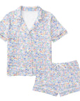 Joy Street Cape Cod Women Short Button Front Pajama, multi