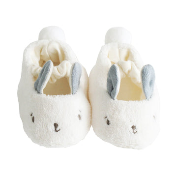 alimrose baby bootie slipper shoes bunny wtih gray ears