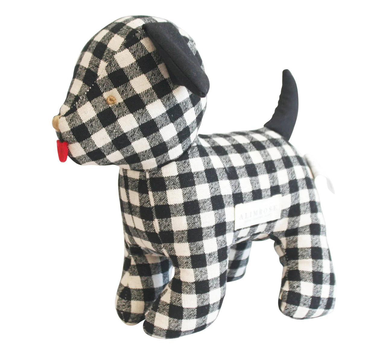 Alimrose Musical Puppy Black Check Linen