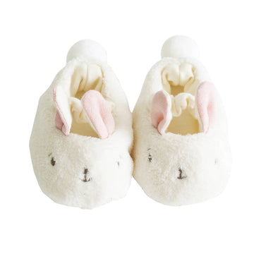 alimrose baby bootie slipper shoes bunny wtih pink ears