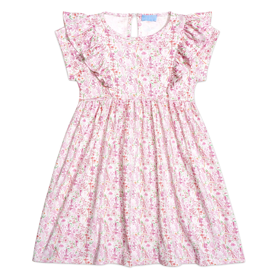 Pink Birth Flowers Lily Play Dress